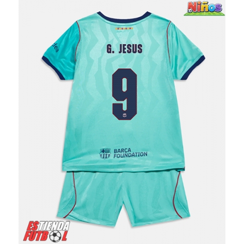 Barcelona Gabriel Jesus #9 Tercera Equipación Niños 2026-27 Manga Corta (+ Pantalones cortos)